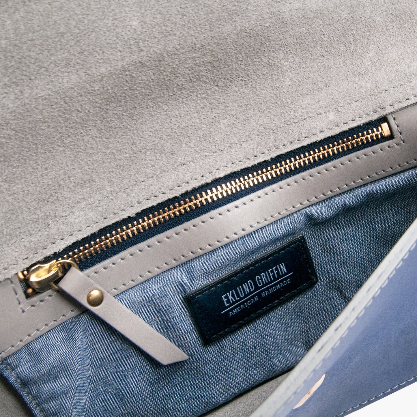 Dory Clutch in Gull Gray + Casco Bay Blue
