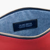 Buoy Block Clutch in Coral Red + Navy