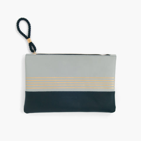 Buoy block clutch in Gull Gray + Coral Red