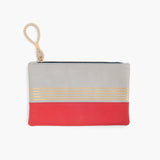 Buoy block clutch in Gull Gray + Coral Red