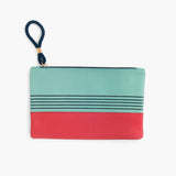 Buoy Block Clutch in Tidal Teal + Coral Red