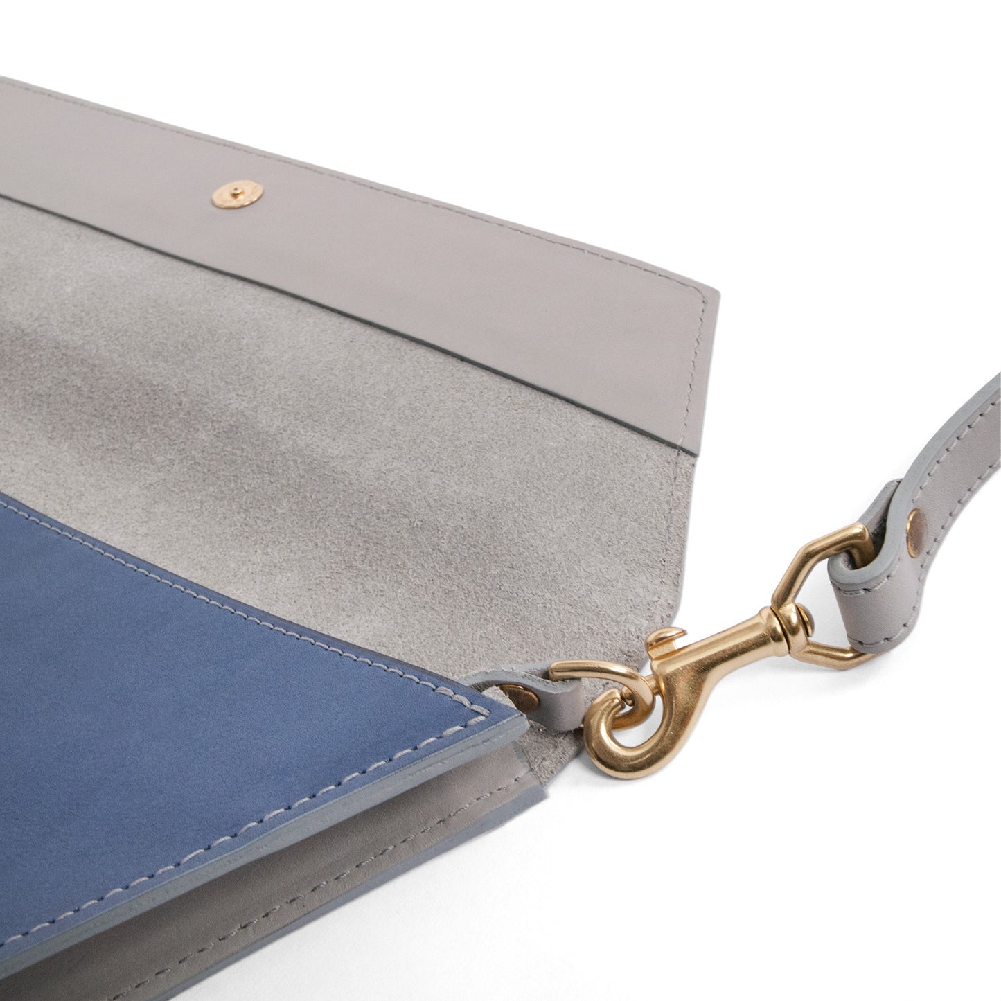 Dory Clutch in Gull Gray + Casco Bay Blue